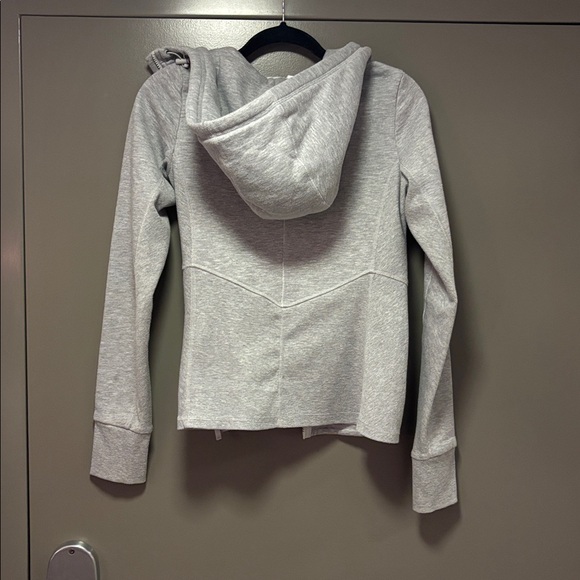 ALO YOGA Foundation Zip Hoodie In Grey - Picture 3 of 3